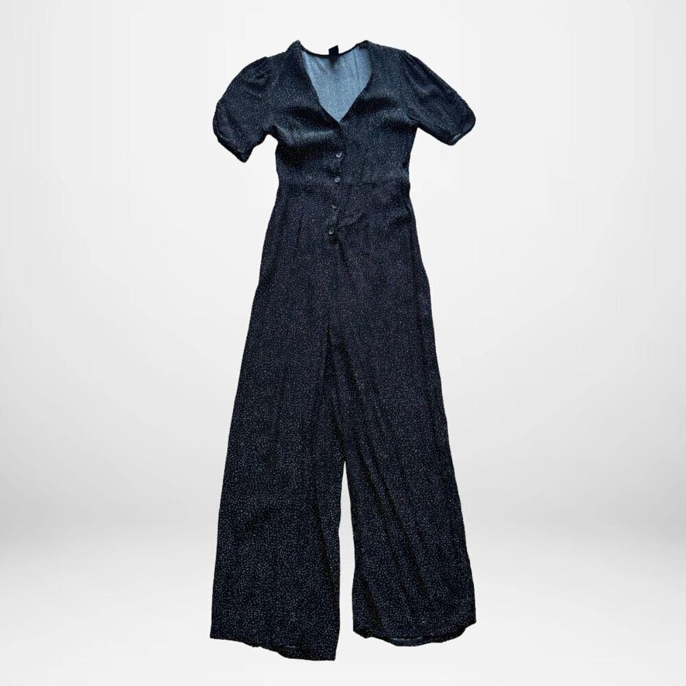 Urban Outfitters - Black Jumpsuit Retro Style - Wide Leg - Size Small